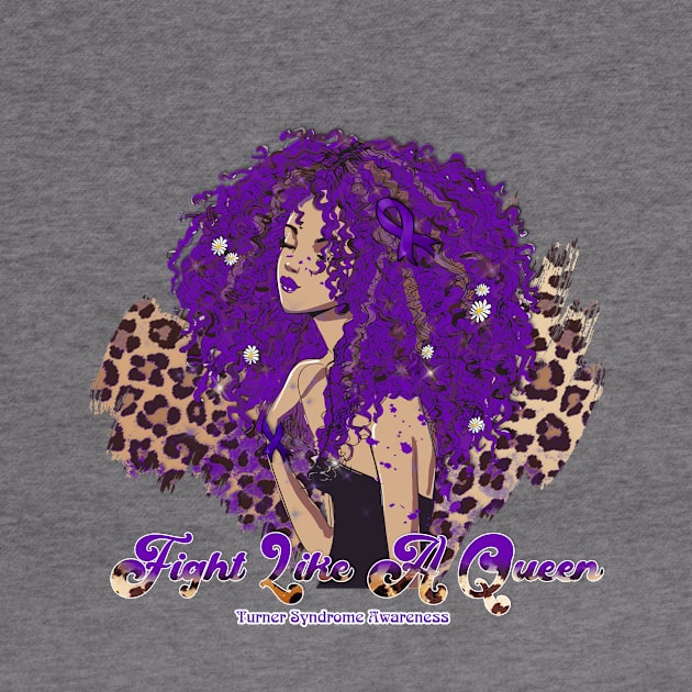 Turner Syndrome awareness black girl leopard Supporting Gift for Turner Syndrome warrior by Susan chanel